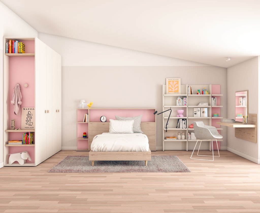 Dormitorios juveniles e infantiles en Madrid: Literas con escritorio debajo