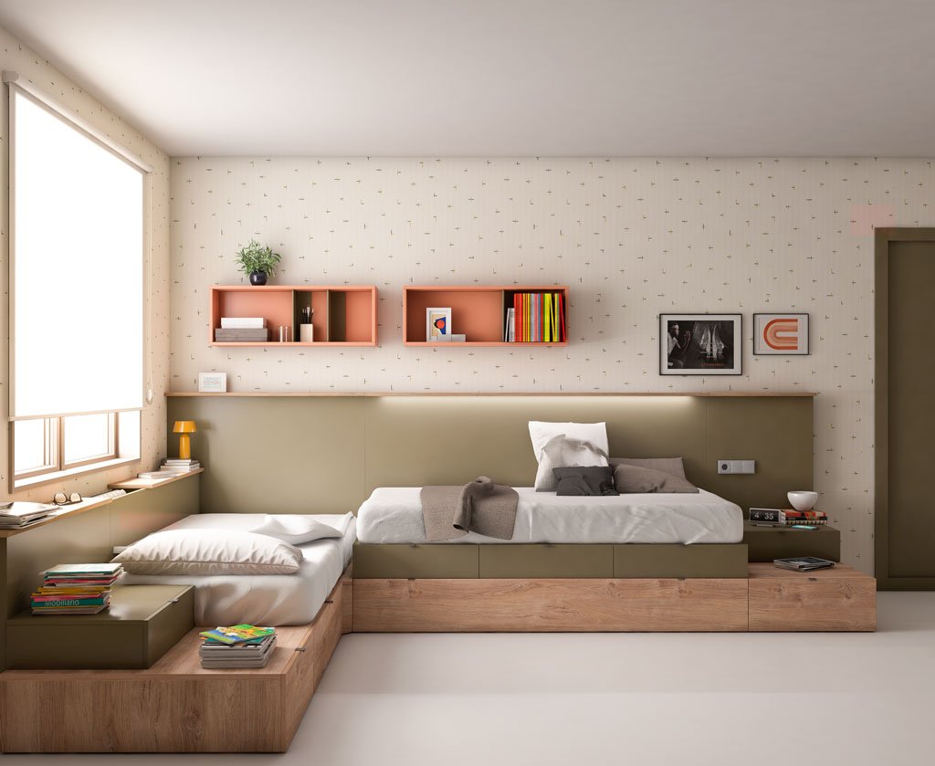 Dormitorio juvenil con armario rinconero - Xíkara