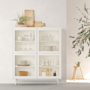 aparador puertas de cristal