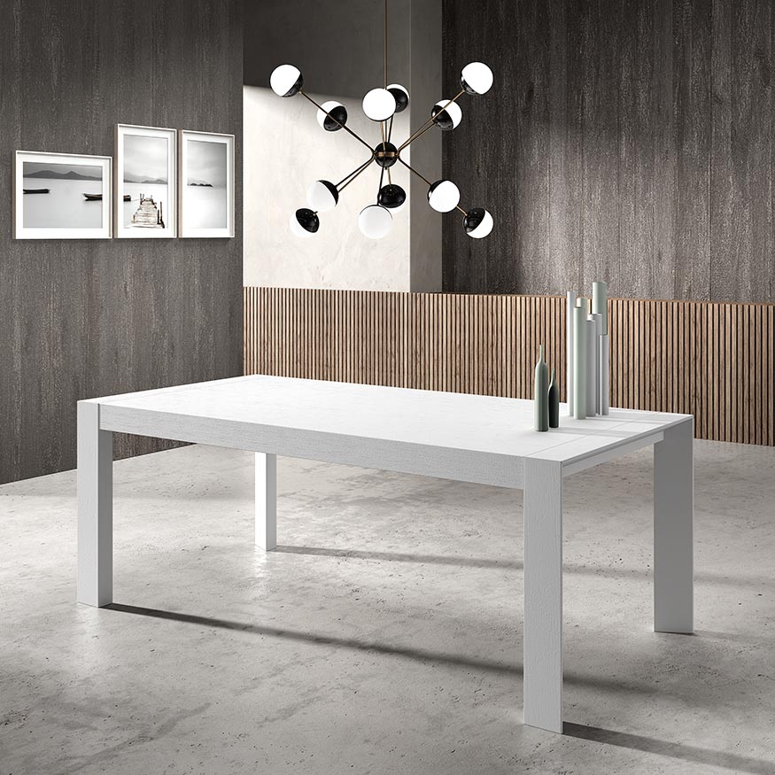 comprar mesa lacada blanca de diseño - Madrid - Muebles San Francisco