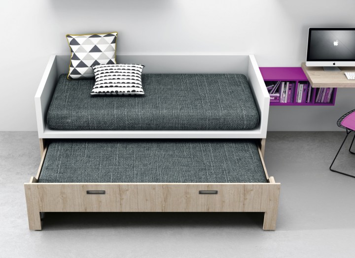 Compacto con cama desplazable oculta y almacenaje J505 165