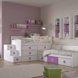 Dormitorio infantíl lila 1