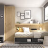 Dormitorio juvenil con cama tatami