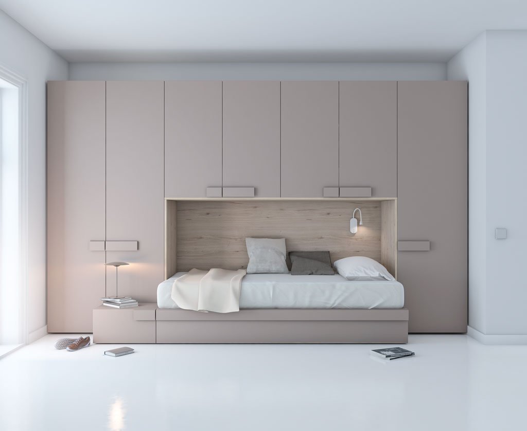 Dormitorio juvenil con cama cajones y armario - Tocamadera