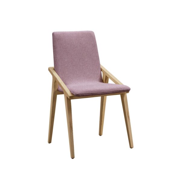 silla brazos madera tapizada y con 4 patas