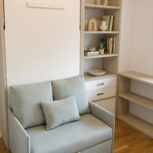 Cama abatible de 90 con sofá