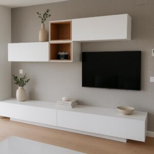 Mueble de salón blanco moderno