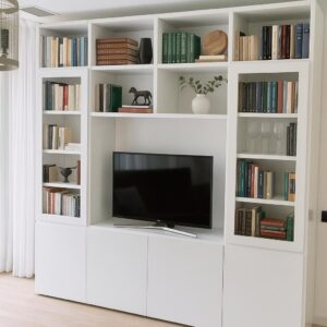 libreria blanca a medida