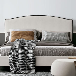 Cabecero tapizado con vivo de contraste